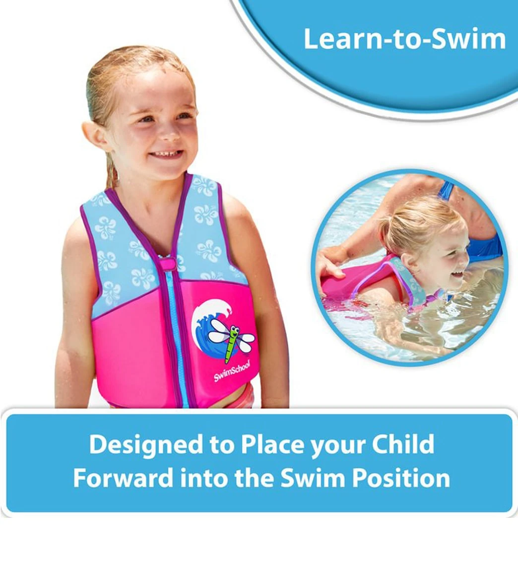 Kids' Printed Swim Vest With Safety Strap - Image 10