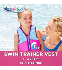 Kids' Printed Swim Vest With Safety Strap