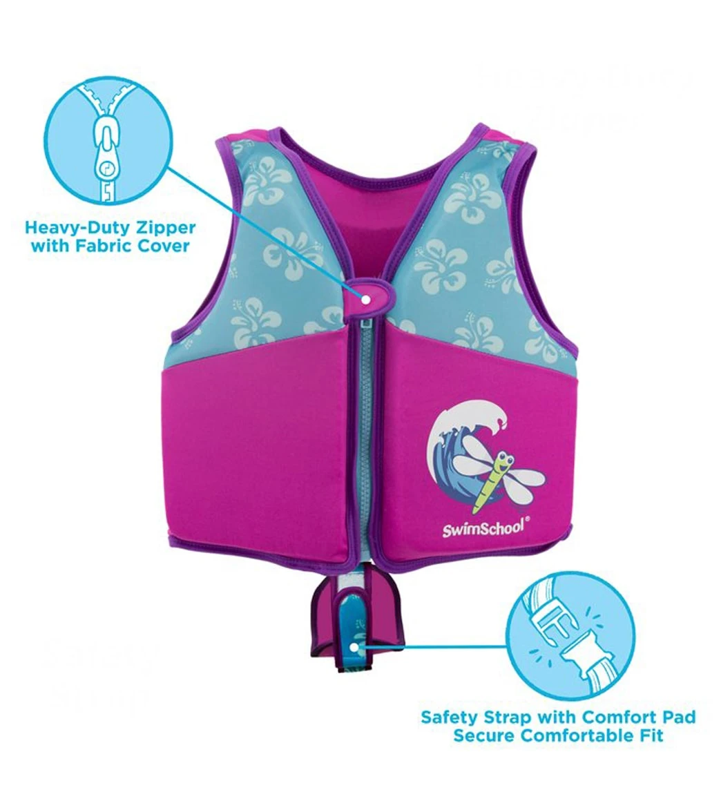 Kids' Printed Swim Vest With Safety Strap - Image 5