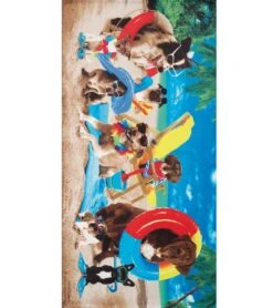 Dohler 30'' X 60'' Dogs At The Beach Towel