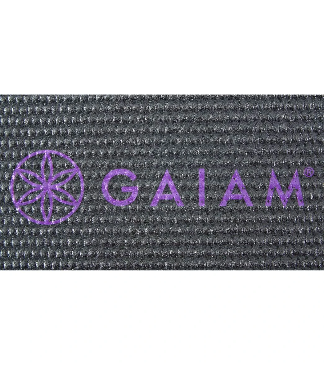 Gaiam Black Chakra Printed Yoga Mat 68" 6mm - Image 5