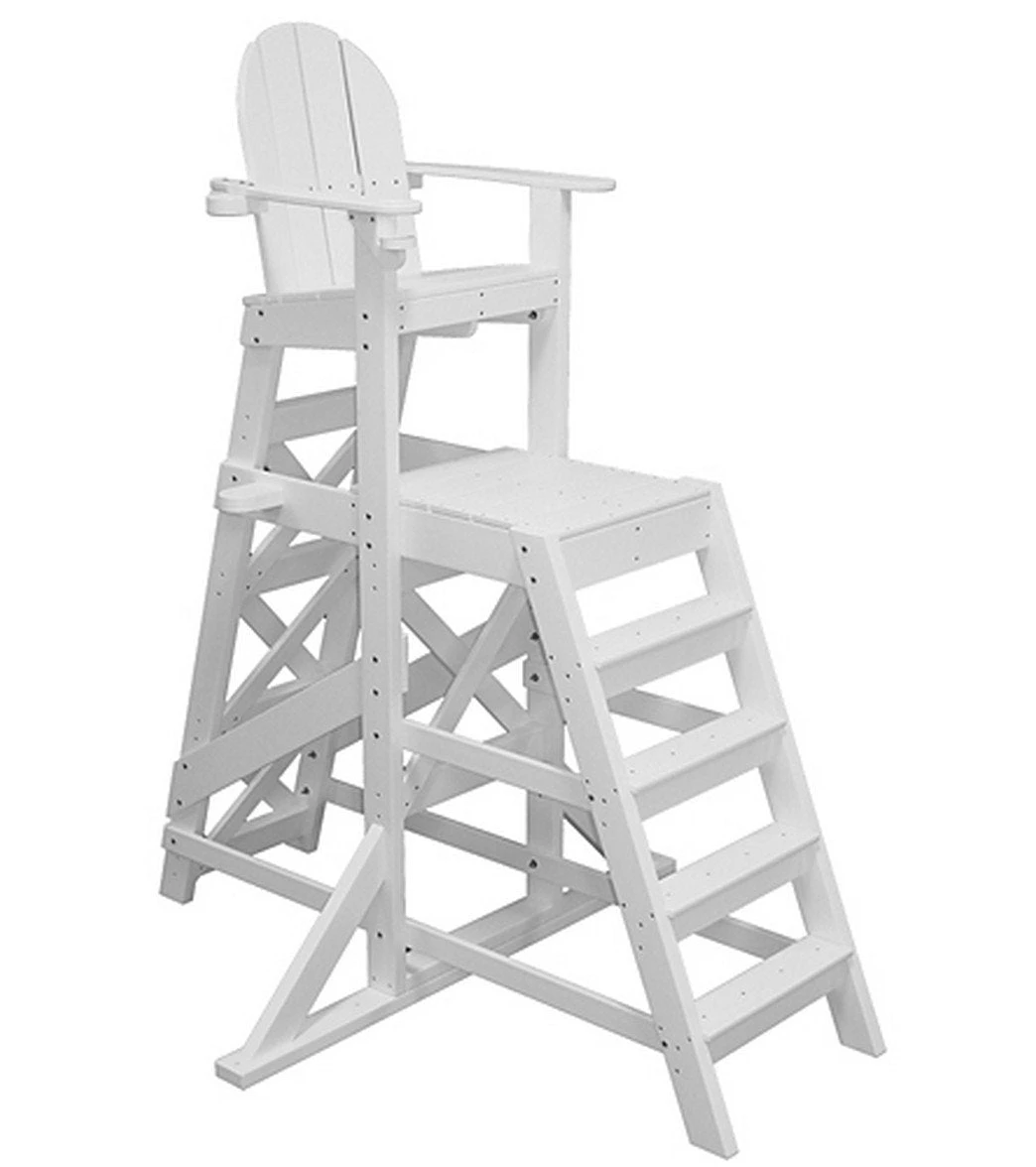 Tall Recycled Plastic Lifeguard Chair W/Front Ladder