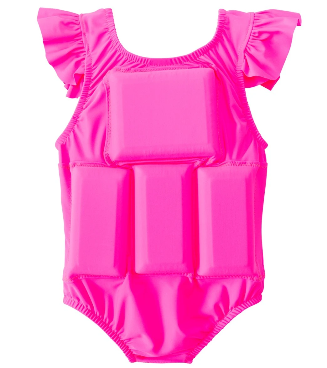 Girls' Hot Pink Princess Floatation Swimsuit (Toddler, Little Kid) - Image 2