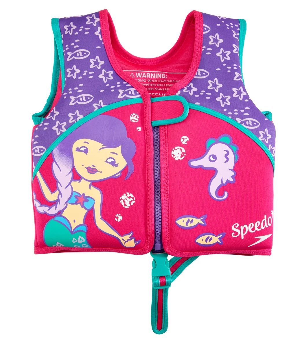 Speedo Girls' Learn To Swim Printed Neoprene Swim Vest (2yrs-6yrs)