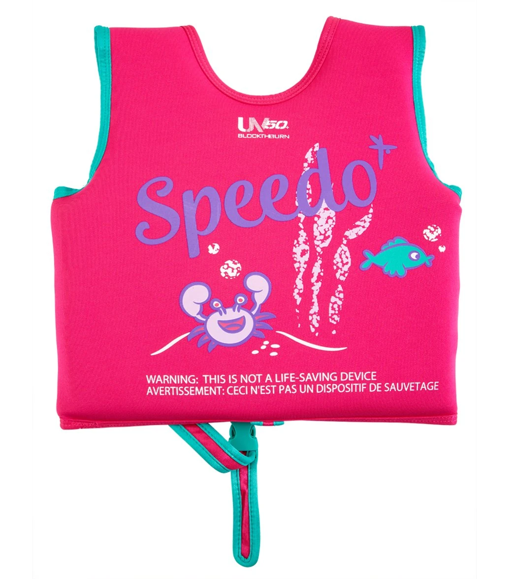 Speedo Girls' Learn To Swim Printed Neoprene Swim Vest (2yrs-6yrs) - Image 2