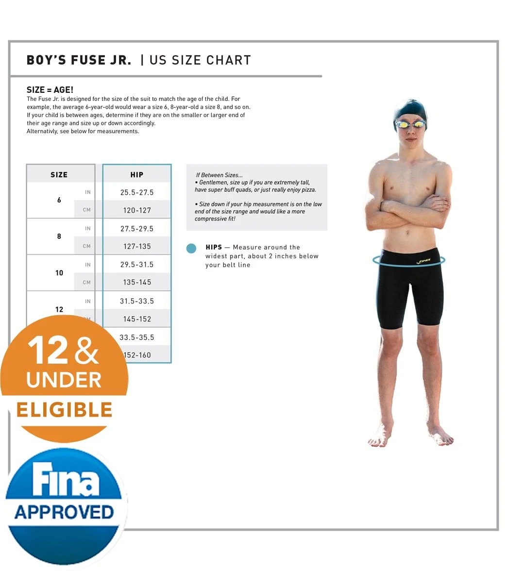 FINIS Boys' Fuse Jr. Jammer Tech Suit Swimsuit - Image 3
