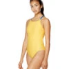 Speedo Women's Solid Tie Back One Piece Swimsuit