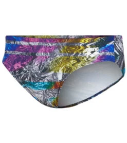 Arena Men's Iridiscent Stripe Brief Swimsuit