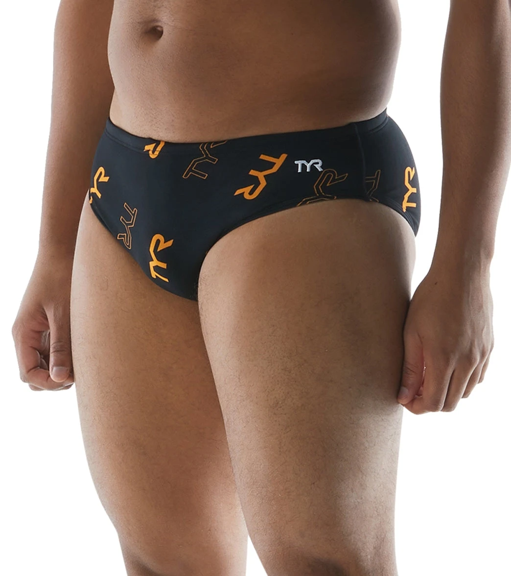 Men's Cascading TYR Print Racer Brief Swimsuit