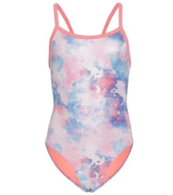 Unicorn Dreams Foil Thin Strap One Piece Swimsuit Youth (22-28)
