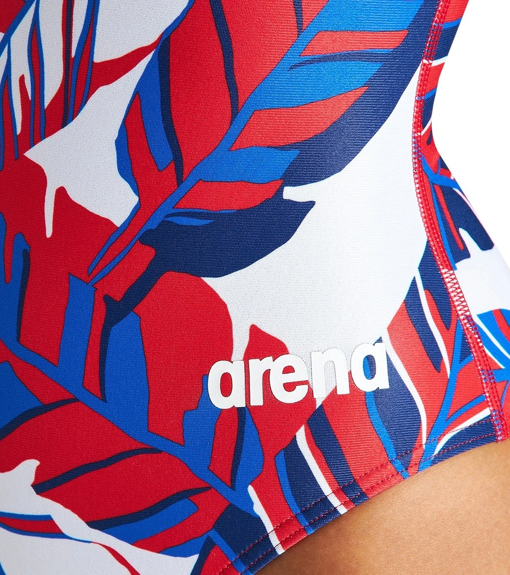 Arena Women's Tropicals Light Drop Back One Piece Swimsuit - Image 4