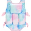 Girl's Pastel Paint Splatter Flotation Swimsuit