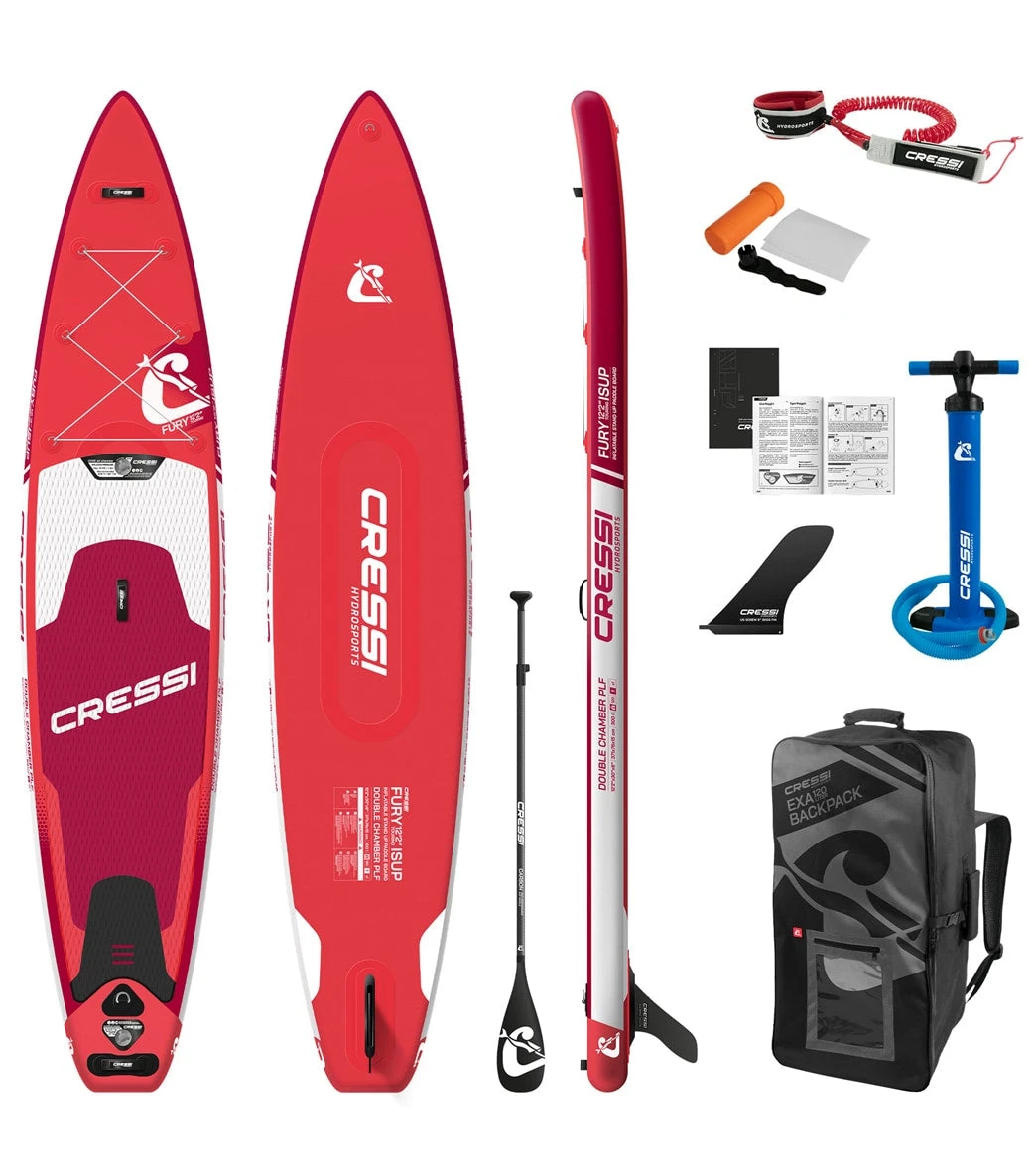 CRESSI Set Isup Fury Touring Dc 12β2β' Rosso Inflatable SUP