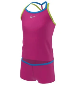 Nike Girls' Essential T-Crossback Two Piece Tankini Set (Big Kid)