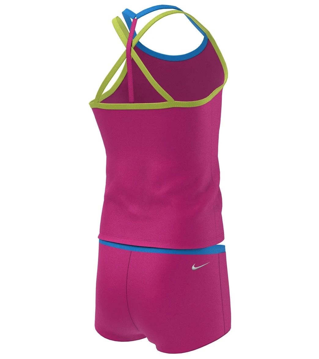 Nike Girls' Essential T-Crossback Two Piece Tankini Set (Big Kid) - Image 2