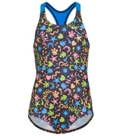 Nike Girls' Fun Forest Racerback One Piece Swimsuit (Little Kid)
