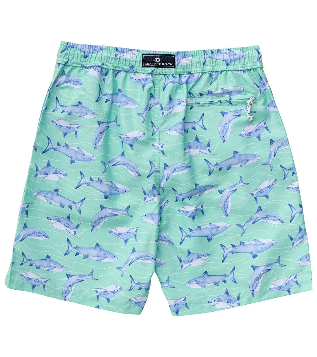 Men's Minty Shark Swim Trunks - Image 2