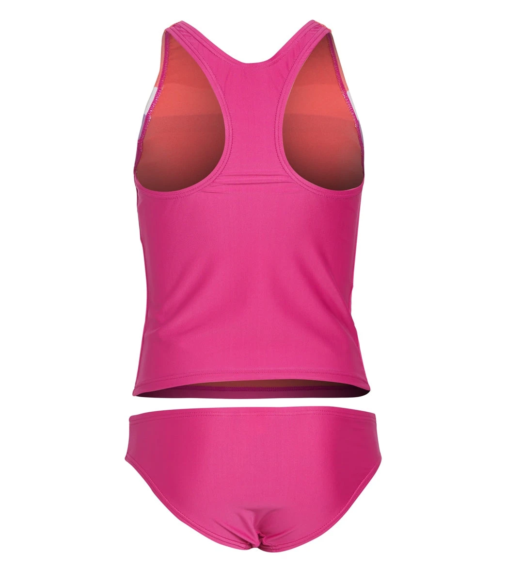 Speedo Girls' Solid Horizontal Splice Tankini Set (Big Kid) - Image 2