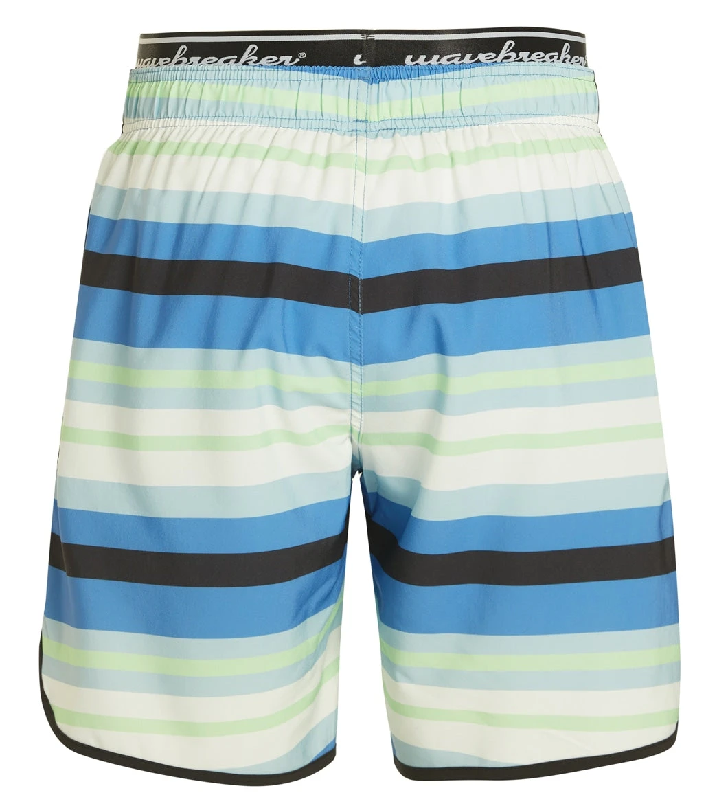 Men's Blue Stripe Swim Trunks - Image 2
