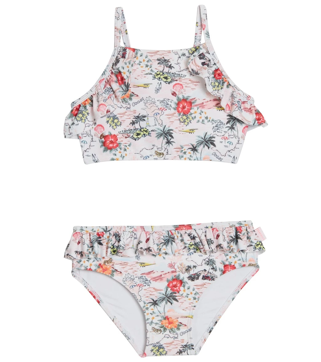 Seafolly Girls' Coast To Coast Two Piece Halter Bikini Set (Baby, Toddler, Little Kid)