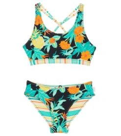 Seafolly Girls' Tropical Nights Two Piece Bikini Set (Big Kid)