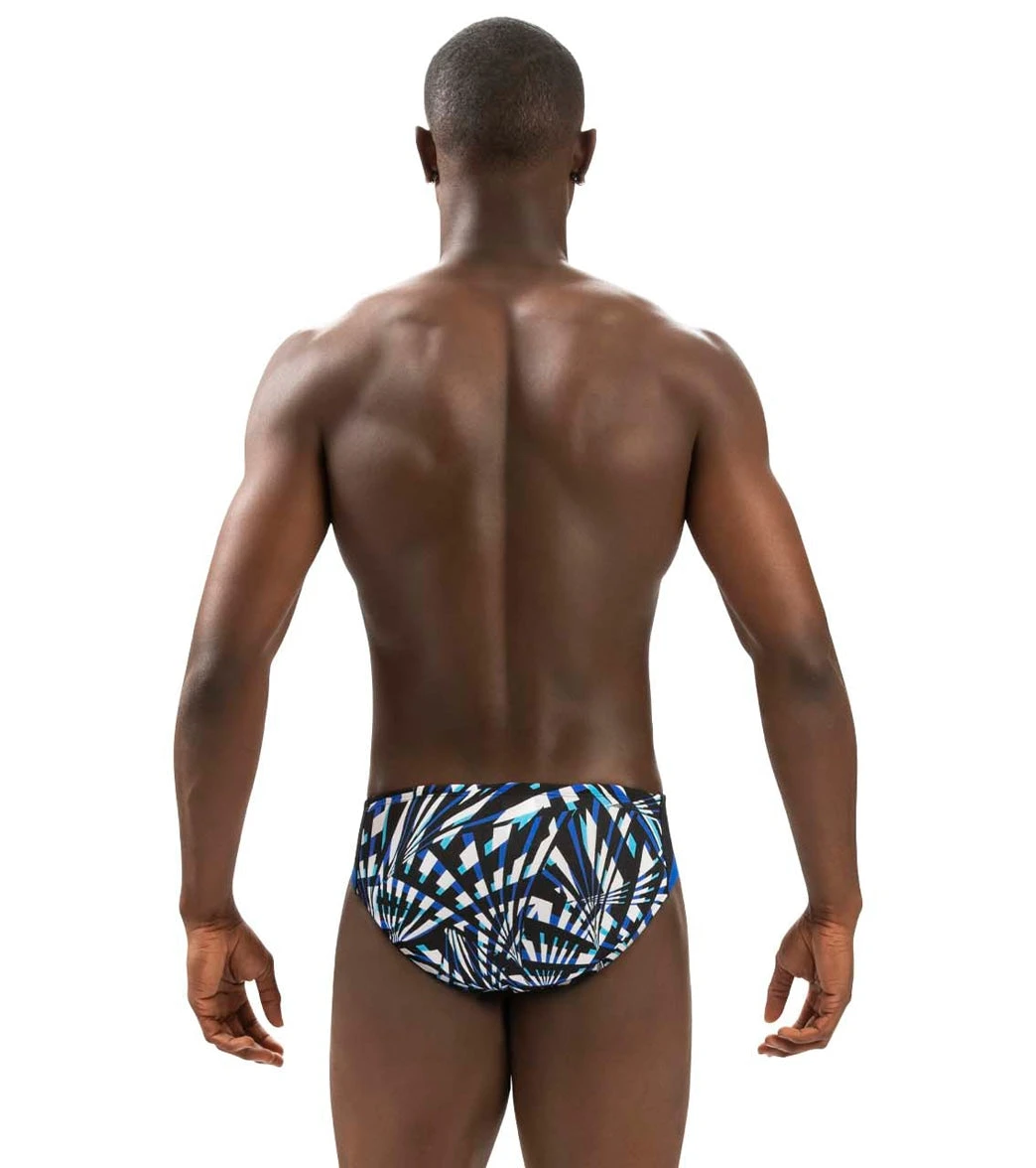 Men's Reliance Atomic Print Color Block Racer Swimsuit - Image 2