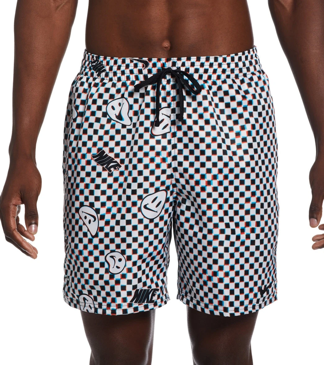 Nike Men's Smiles Check Swim Trunks